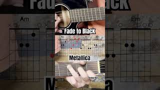 Metallica  Fade to Black guitar chords [upl. by Ahsatel]