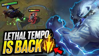 RIOT MADE A MISTAKE ADDING THIS BACK TO THE GAME LETHAL TEMPO  Volibear Top Lane [upl. by Abana685]