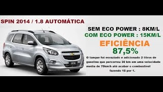 Teste com ECO POWER SPIN economia combustível [upl. by Alyakim63]