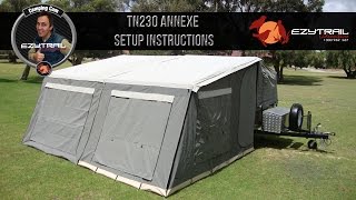 TN230 Camper Trailer Tent Annexe setup video  Ezytrail Camper Trailers [upl. by Adnola]