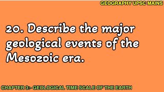 320 Major Geological Events of the Mesozoic Era  Exploring Earths Past [upl. by Ydal]