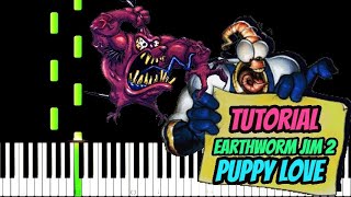 Earthworm Jim 2  Puppy Love  Piano Tutorial [upl. by Hearsh]