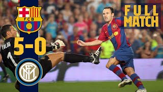 FULL MATCH BARÇA 5  0 INTER 2007 with RONALDINHO MESSI ETOO [upl. by Einnaej]