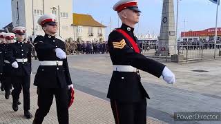 Lowestoft Remembrance Service 2024 Parade March On [upl. by Eedissac]