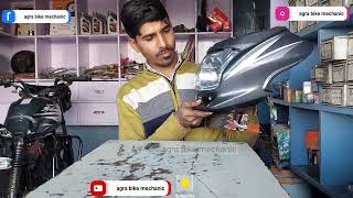 Hero Splendor headlight wind screen fitting  Super splendor visor  super splendor headlight [upl. by Zailer]