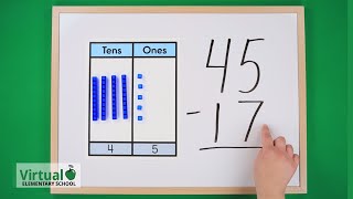 Grade 2 Math Subtraction Rocks with Base Ten Blocks [upl. by Tterraj]