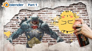 Blender 3 Texture Painting Tutorial  Stencils  Part 1 [upl. by Heilman]