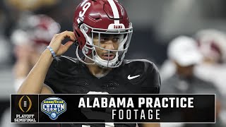 Alabama practices at ATampT Stadium on Monday ahead of the Cotton Bowl [upl. by Vachil]