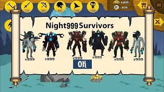 UPDATE NIGHT 999 SURVIVORS UNLOCKED CAMERA MAN x999 ARMY SKIBIDI TOILET VIP MODS  STICK WAR LEGACY [upl. by Noxas]