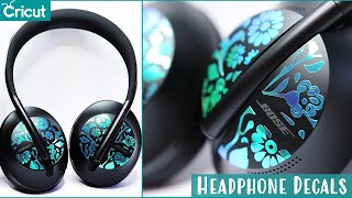 Customize Headphones with your Cricut  Vinyl Decal Tutorial [upl. by Nahn]