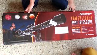 CELESTRON POWERSEEKER 60 AZ UNBOXING [upl. by Atnovart]