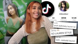 hijacking a TIKTOK FANPAGE of myself dovelaur [upl. by Noyerb]