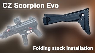 How to install a Folding Stock on a CZ Scorpion Evo  CZ Parts [upl. by Pet]