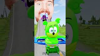 Funny Crazy Cars Coming Out of MrBeast Mouth VS Shredding Pit Trap  BeamNGdrive [upl. by Bracci]