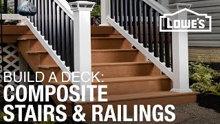 How To Build a Deck  Composite Stairs amp Railings 4 of 5 [upl. by Nivahb291]