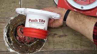 How to replace a toilet flange amp install toilet [upl. by Kciderf118]