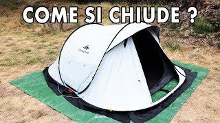 COME SI CHIUDE LA TENDA 2 SECONDS FRESHampBLACK QUECHUA DECATHLON [upl. by Miharba745]