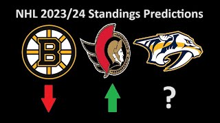 NHL 202324 Division Standings Predictions [upl. by Eisset]