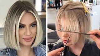 New Trendy Haircuts Ideas For Women  10 Short and Medium Hair Cutting [upl. by Ylellan]