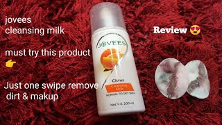 Jovees cleansing milk review  demo  Normal to dry skin  must try this product [upl. by Enair860]