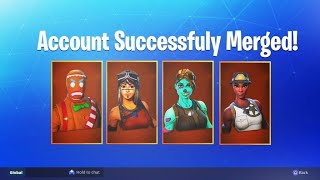 So I received my Fortnite account merge Skins [upl. by Eonak]