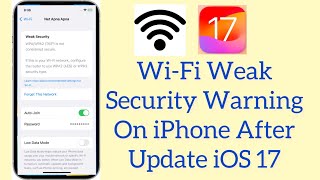 How To Fix Weak WIFI Security On iPhone [upl. by Spiros216]