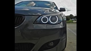 BMW E60 550i revving in parking garage [upl. by Dupin]