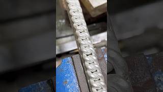 Cuban link chain making process by hand in silverhow to make Cuban link chain in silverChain [upl. by Jule]