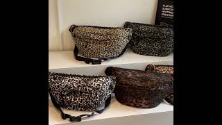 Chest Crossbody Leopard Bags Extra Large Soft Fabric Womens Zipper Crescent Bag [upl. by Eicart26]