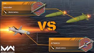 New Missile Iskander VS ATMACA  Epic Missile Comparison  Modern Warships [upl. by Anzovin]