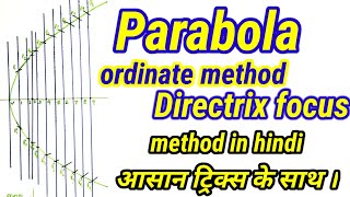 Parabola by ordinate method। Parabola by Directrix focus method in hindi। Parabola आसान ट्रिक्स। [upl. by Eeslek498]