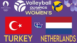 OLYMPIC WOMENS VOLLEYBALL LIVE │ TURKEY vs NETHERLANDS Livescore [upl. by Tybalt]