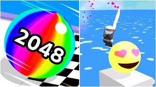 Ball Run 2048 vs Master Slicer Android iOS Gameplay Mobile Ep371 [upl. by Ettecul]