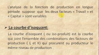 Microéconomie S2 partie 4 quot la courbe disoquant quot [upl. by Muscolo]