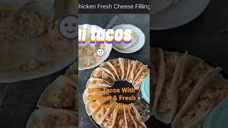 Mini Tacos With Chicken amp fresh cheese filling shorts [upl. by Ortensia]