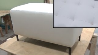 DIY  HOW TO UPHOLSTER A SMALL BENCH  DIY  ALO Upholstery [upl. by Glenden]