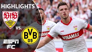 VfB Stuttgart vs Borussia Dortmund  Bundesliga Highlights  ESPN FC [upl. by Mannuela439]