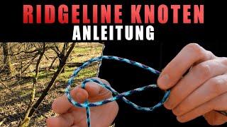 Schnelle Ridgeline für TARP Aufbau  KNOTEN TUTORIAL  Achterknoten Truckers HitchFuhrmannsknoten [upl. by Enogitna626]