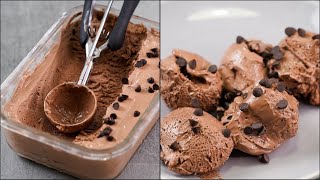 NO CONDENSED MILK CHOCOLATE ICE CREAM  EASY CHOCOLATE ICE CREAM RECIPE  NOven [upl. by Jerrine]