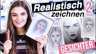 GESICHTER REALISTISCH ZEICHNEN  Portrait Tutorial amp Tipps für Anfänger Teil 2  ImJette [upl. by Ecinom]