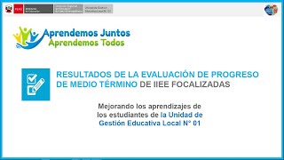 Resultados de la Evaluación de Progreso de Medio Término en el nivel secundaria área Comunicación [upl. by Okihcim]