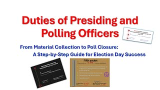 Essential Election Day Procedures for Polling Officers From Setup to Closure  Polling Officers [upl. by Benedick965]