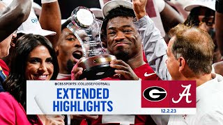 No 1 Georgia vs No 8 Alabama Extended Highlights I SEC Championship I CBS Sports [upl. by Maryrose941]