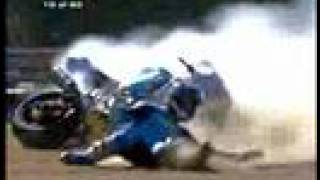 British Superbikes Tom Sykes Crash at Brands Hatch 2008 [upl. by Ennaehr611]