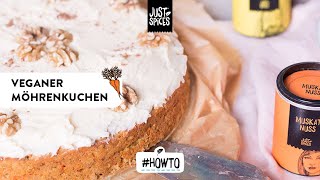 Schnelles und einfaches Rezept – Veganer Möhrenkuchen [upl. by Clemens]