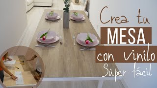 Mesas de comedor  crea tu propia mesa de comedor con VINILO ADHESIVO  Mesa centro salón [upl. by Cherie]