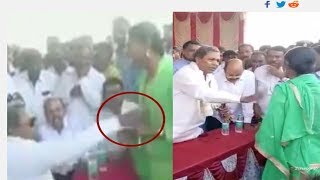 Siddaramaiah misbehaves with woman party worker at event in Mysuru  Sakshi TV [upl. by Kam]