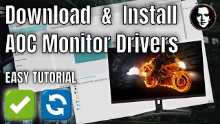 How to download and install AOC monitor drivers manually for Windows  2024 Working [upl. by Annovahs]