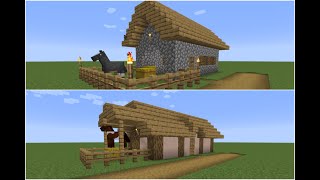 How to build a Minecraft Village Stable 1 amp 2 114 plains [upl. by Claretta]