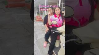 🇹🇭Thailand girls helping me on Kawasaki zx6r thailand girls kawasaki zx6r ride cutegirl [upl. by Idnod]